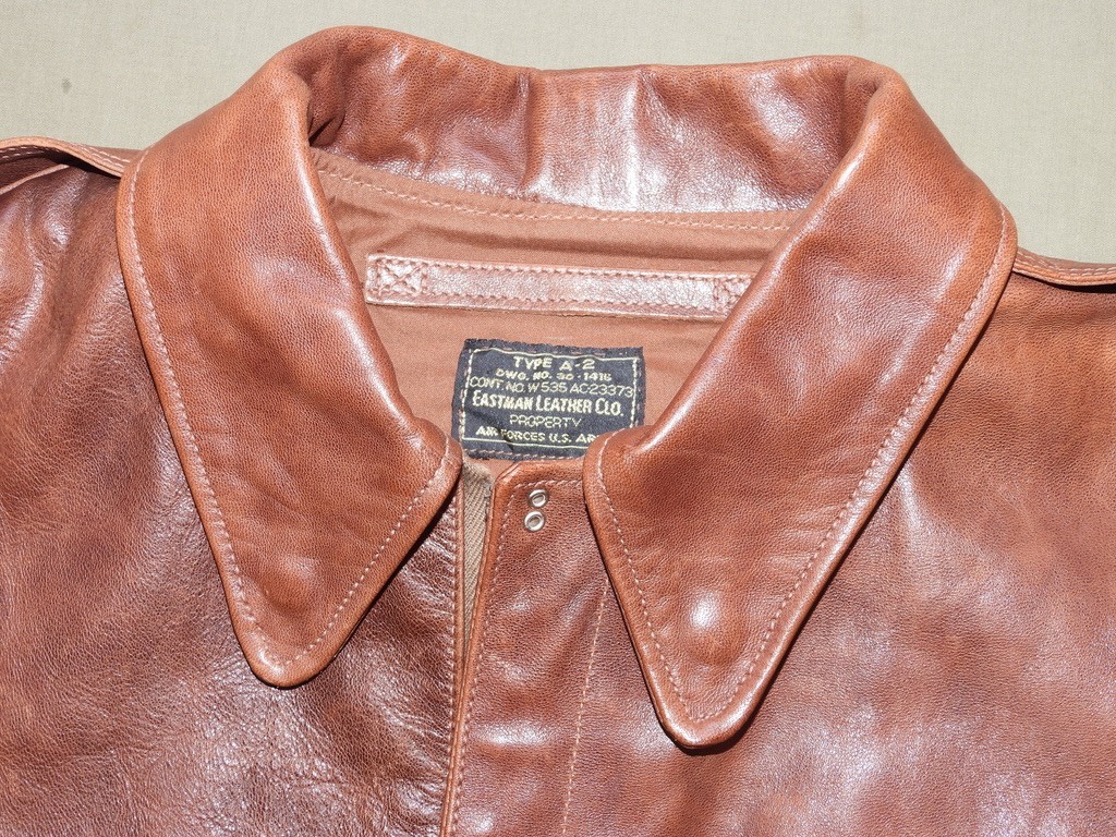 US Army AAF WW2 Pilot Eastman Seal Brown A-2 Horsehide Leather Flight Jacket 42