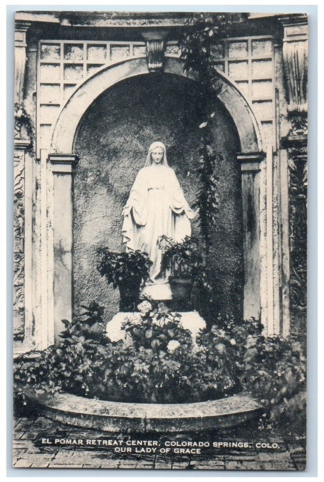 c1940's Our Lady off Grace El Pomar Retreat Center Colorado Springs CO Postcard