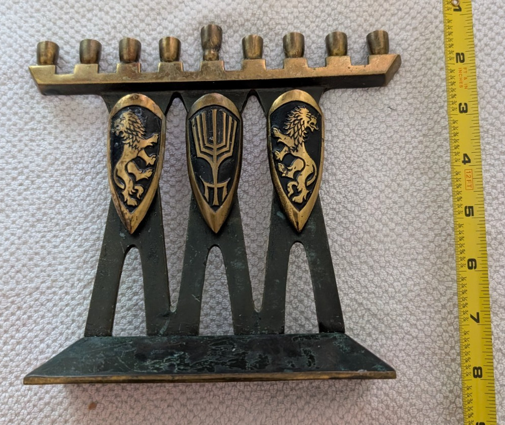 VTG Solid Brass Menorah 7 VTG Solid Brass Menorah 7