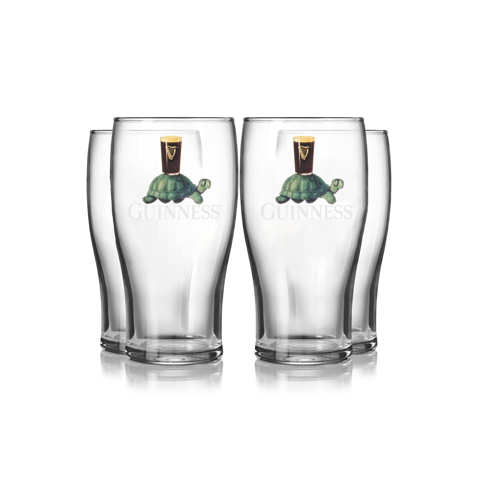 Guinness Gilroy Tortoise Pint Glass Gift Set – 4 Pack | Official Merchandi