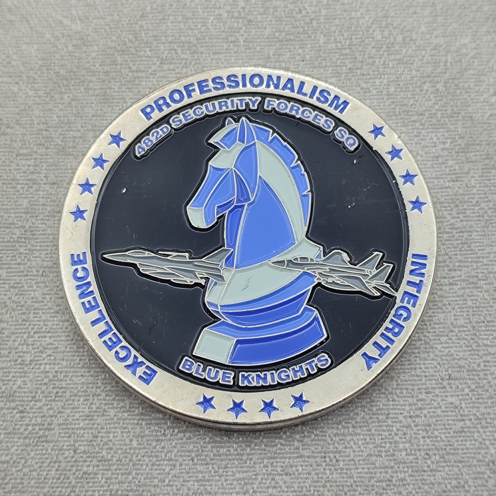 USAF 482nd Security Forces Sq Blue Knights Challenge Coin