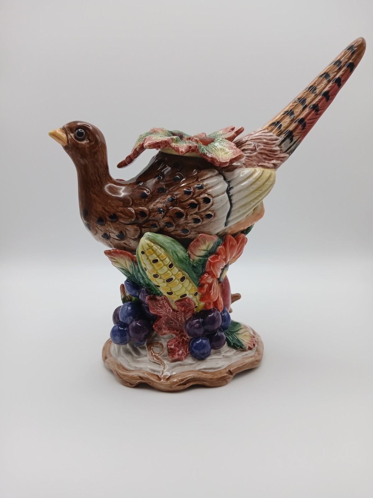 Fitz & Floyd Autumn Bounty Thanksgiving Female Pheasant Candle Holder VTG Great Fitz & Floyd Autumn Bounty Thanksgiving Female Pheasant Candle Holder VTG Great