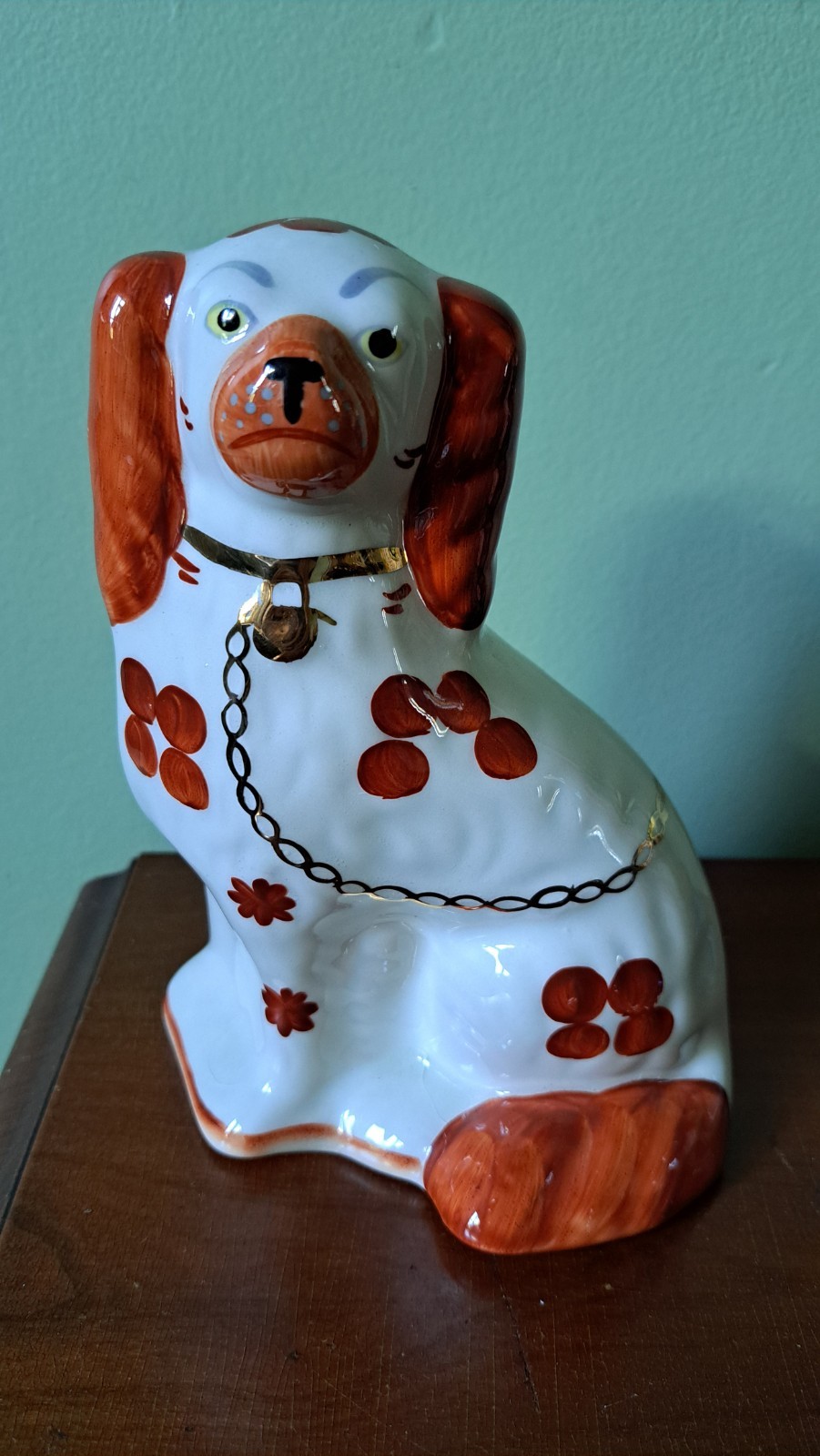 VTG Mid Century Arthur Wood England Porcelain Russet Spaniel Mantle Dog 7