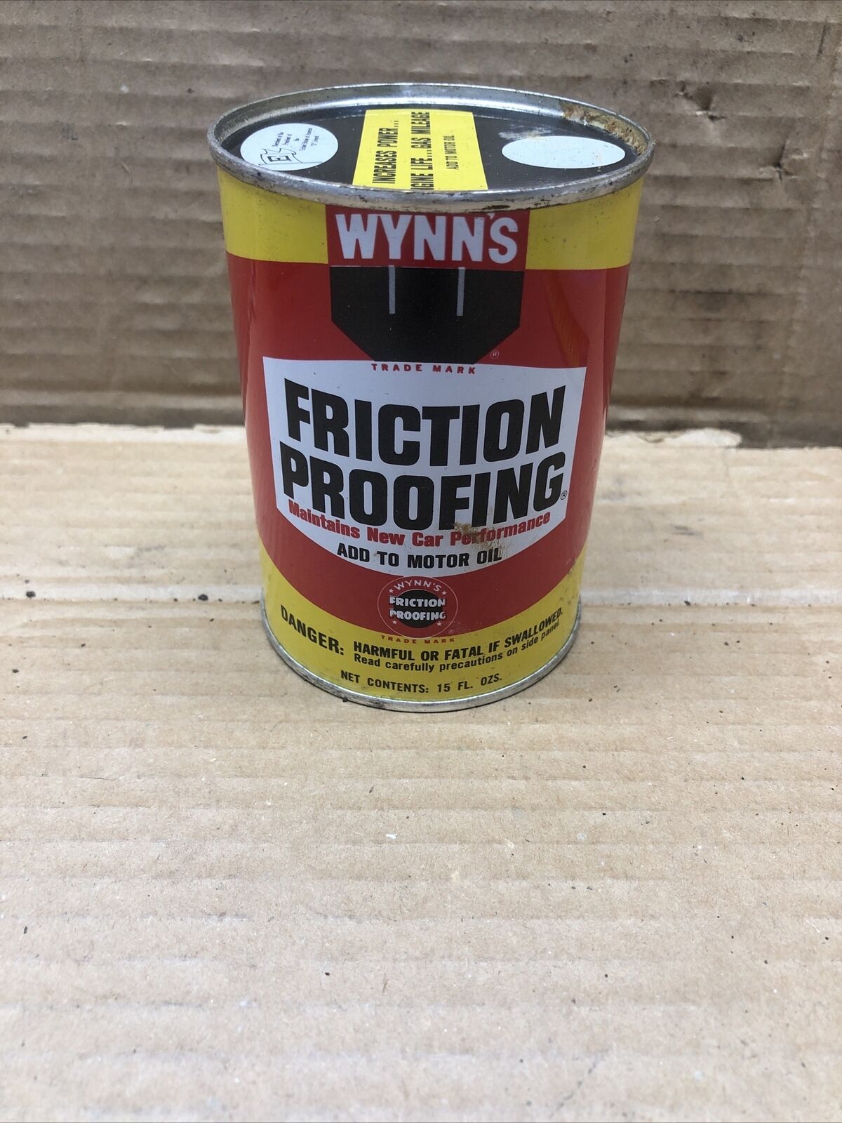 Vintage WYNNS Friction Proofing Oil Can Nos