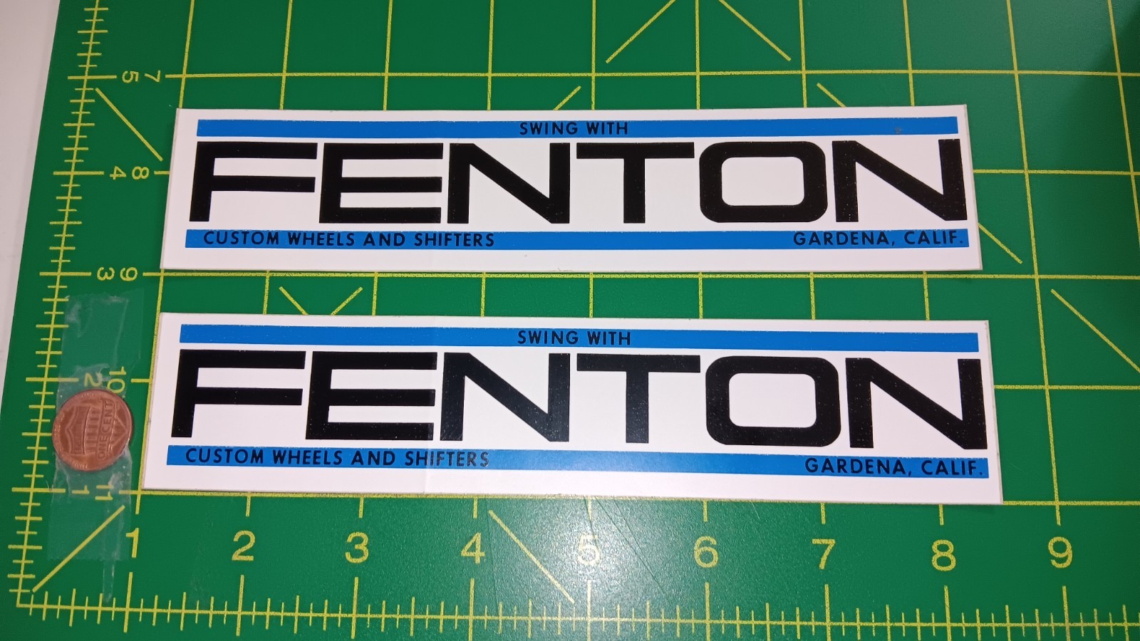 X2 FENTON VINTAGE Sticker Decal Original Old stock
