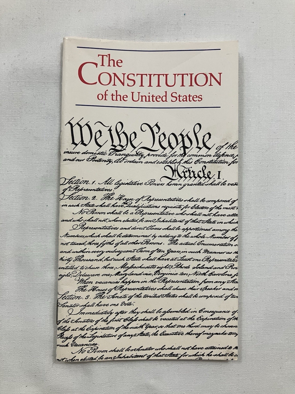 Bicentennial Commission Constitution of the United States, 1988 printing Bicentennial Commission Constitution of the United States, 1988 printing