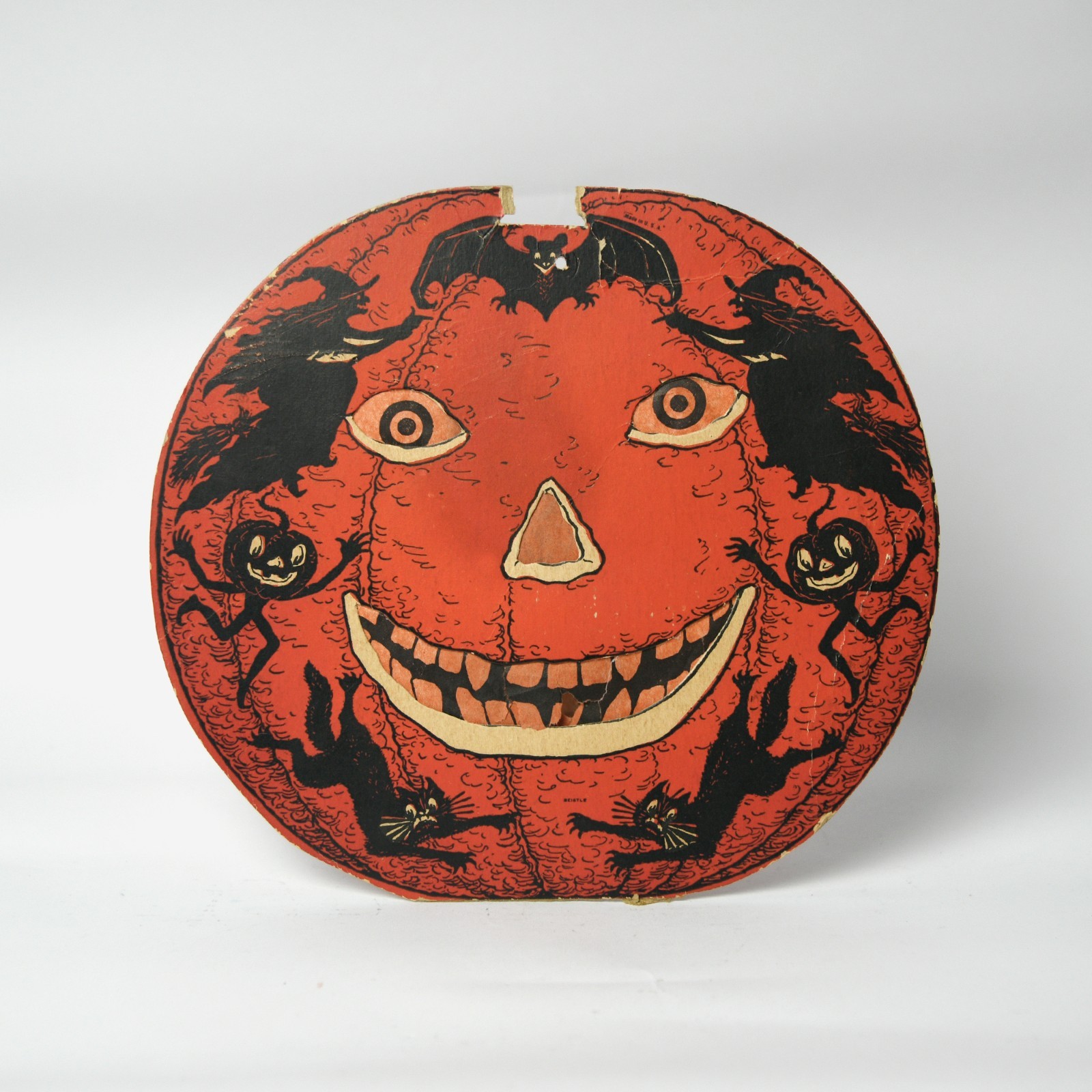 Vintage 1920s Beistle Halloween Jack O\' Lantern Printed Panel