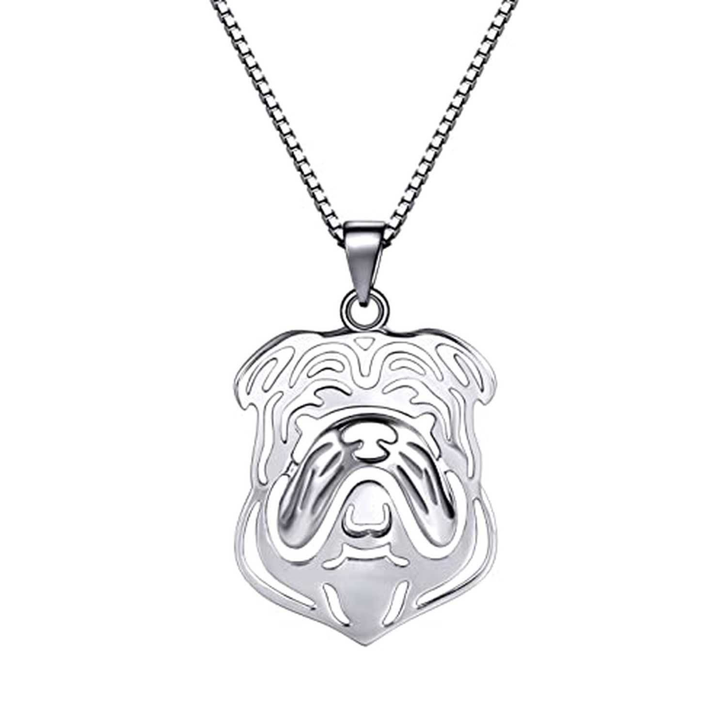 Bulldog Pet Jewelry, Sterling Silver for Men or Women by Ginger Lyne Necklace Bulldog Pet Jewelry, Sterling Silver for Men or Women by Ginger Lyne Necklace