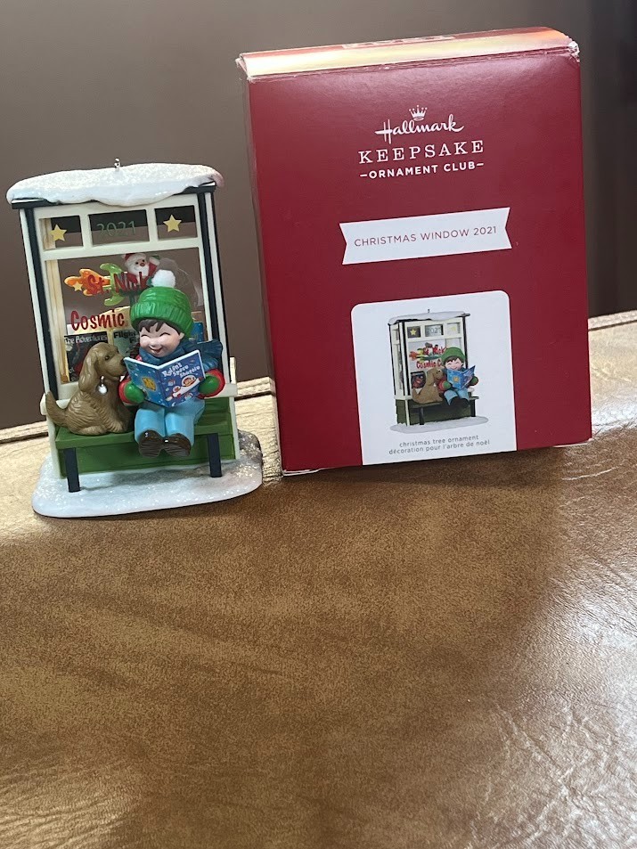 Hallmark 2021 Christmas Window Comic Book Store Ornament KOC Exclusive NIB #19