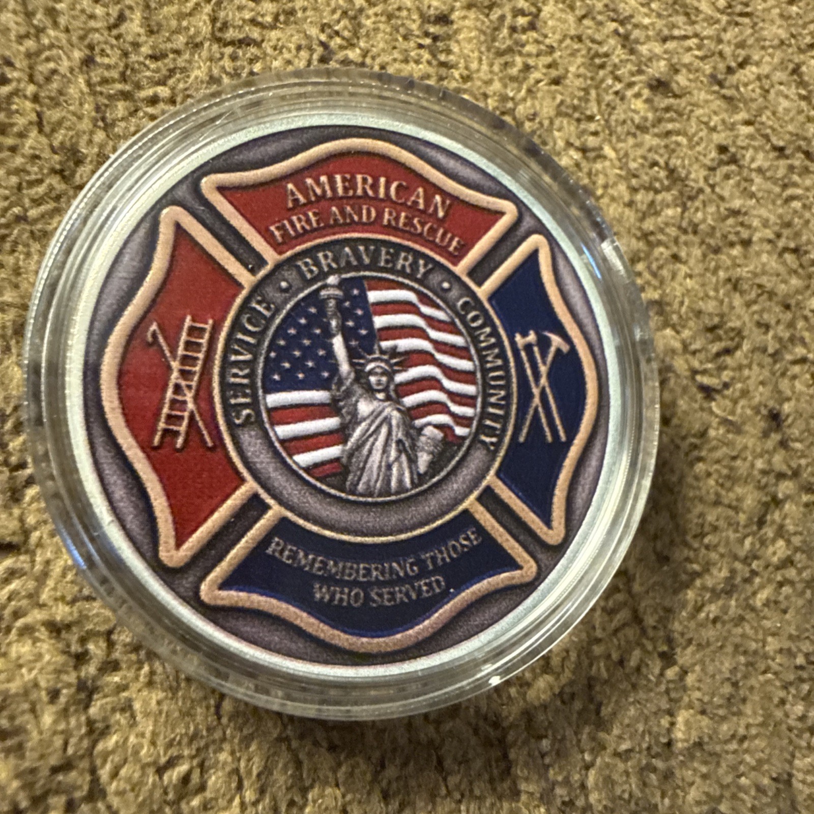 American Fire And Rescue “Honor, Strength & Courage” Collectible Coin American Fire And Rescue “Honor, Strength & Courage” Collectible Coin