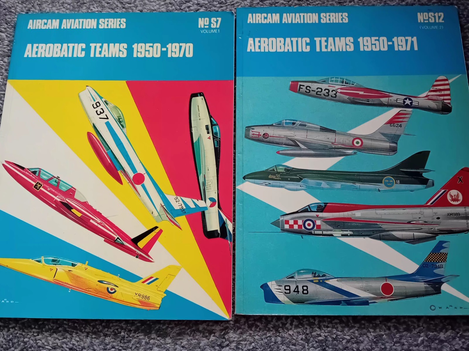 2x Vintage Aircam Series Aerobatic Teams 1950-70 (Vol 1)  & 1950-71 (Vol 2).