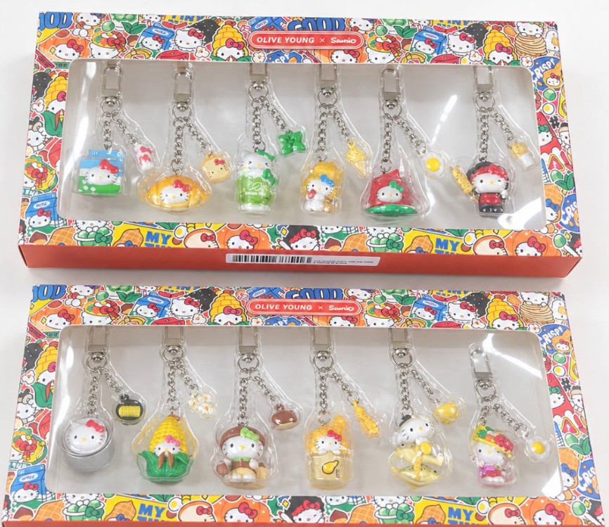 2026 Olive Young Hello Kitty Korea Regional Keyring 12pc Complete Set Limited Ed