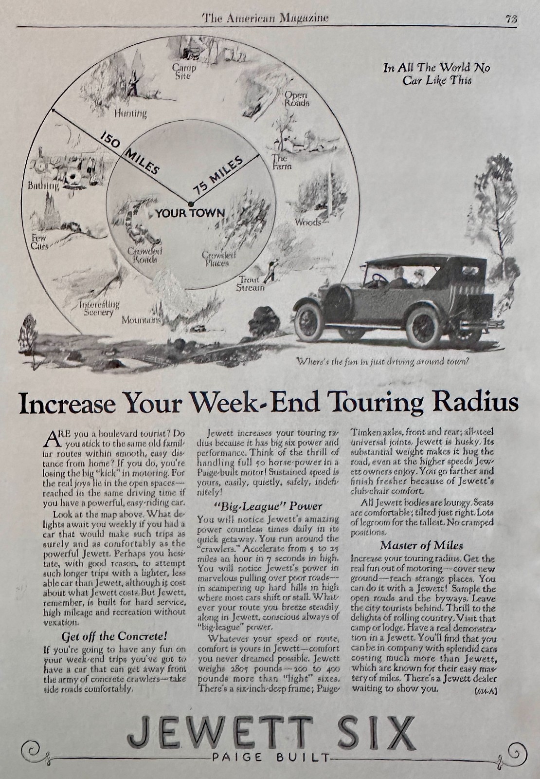 1924 Jewett Six - Page Built Ad #N1618