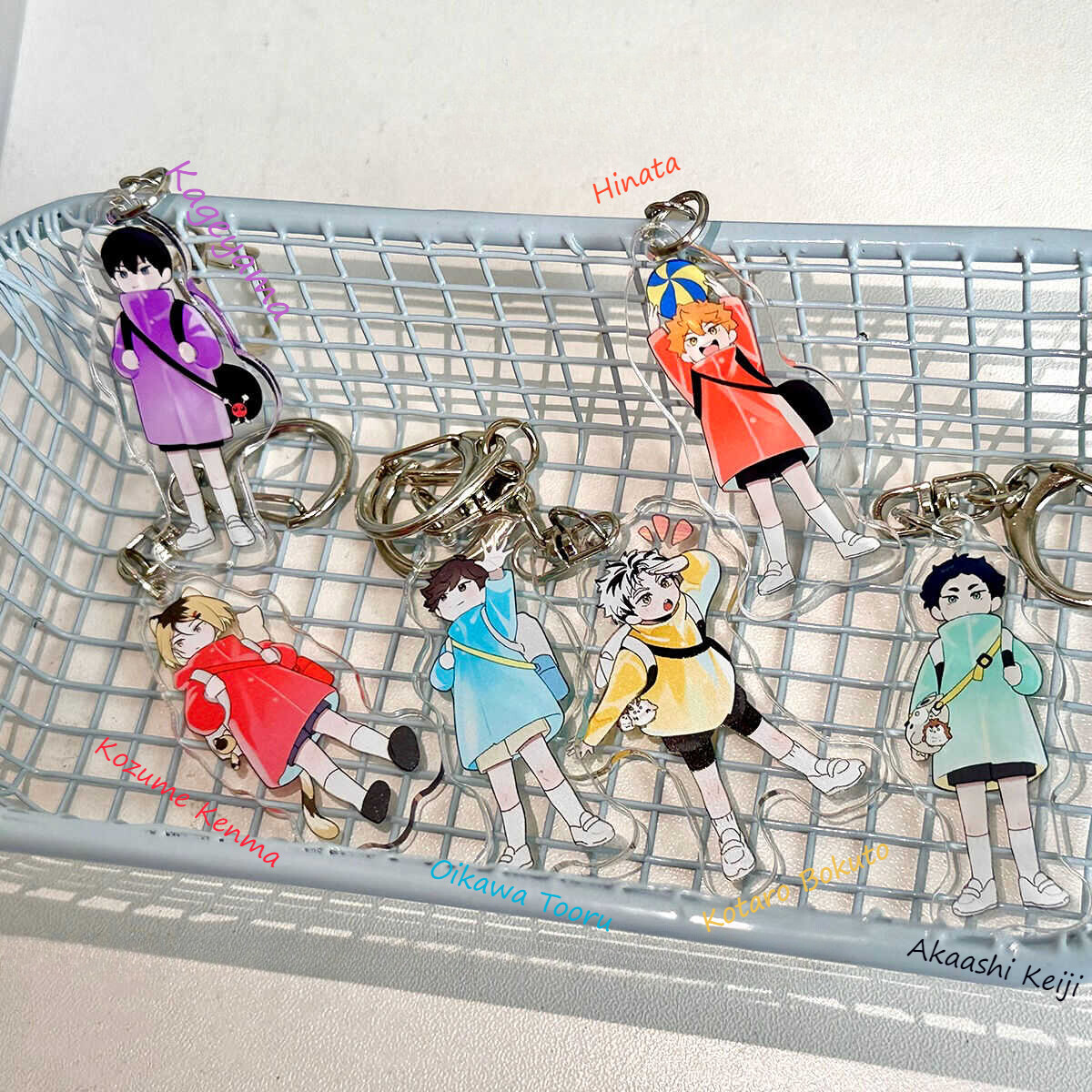 Keychains Haikyuu Student Bag Pendant Anime Ornaments Acrylic Keyring Gifts