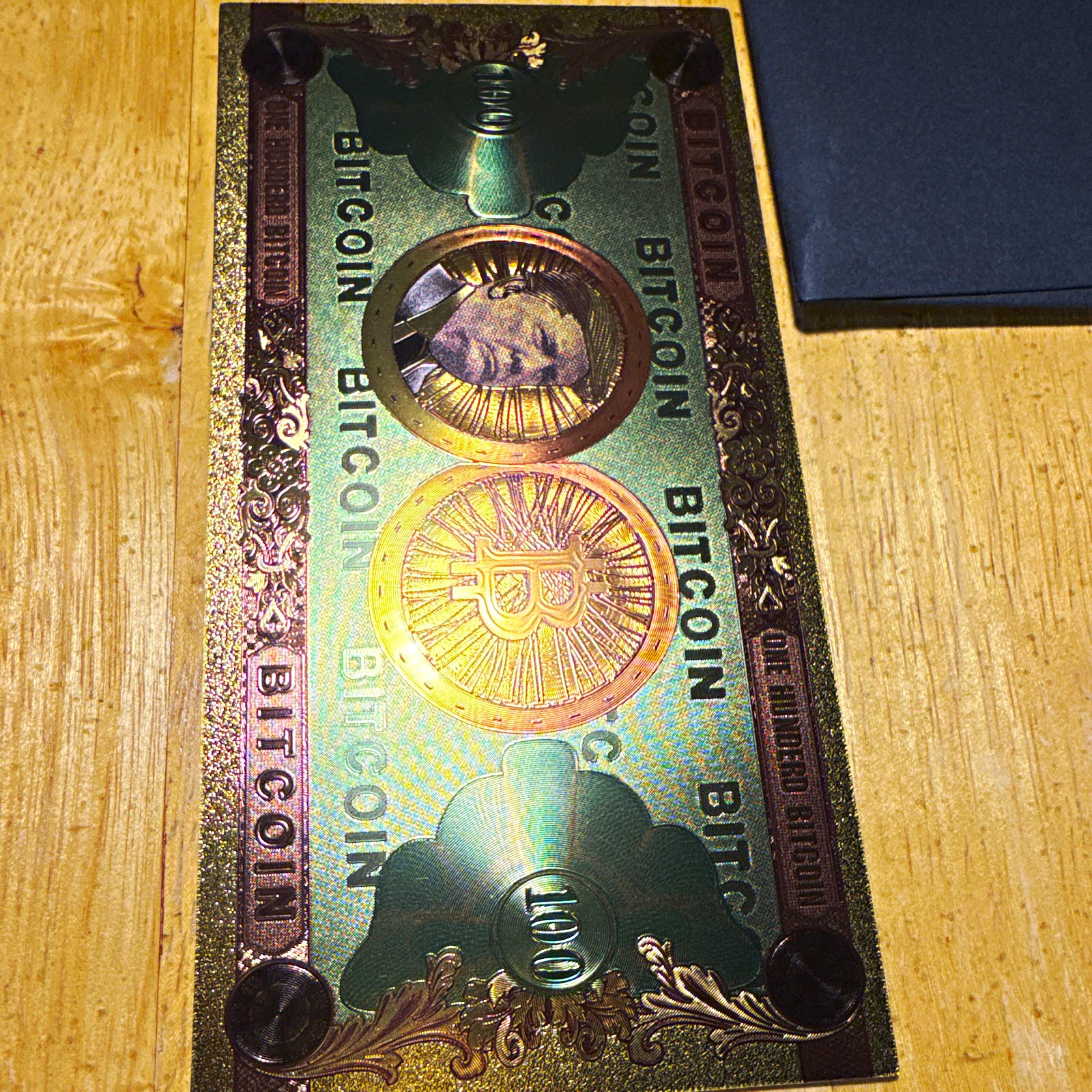 Bitcoin Crypto-Collectible Note 2025 One Hundred Bitcoin ID 100 Bitcoin Crypto-Collectible Note 2025 One Hundred Bitcoin ID 100