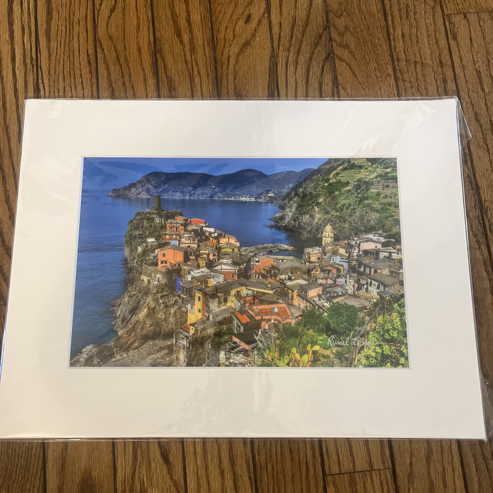Gorgeous Artwork Signed Matted Positano Italy Photograph Ready To Frame