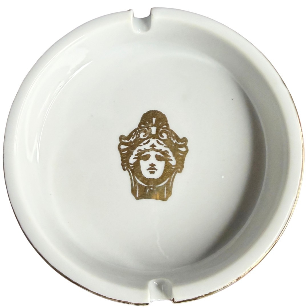 Vintage Ashtray Art Nouveau Baroque Medusa Porcelain Gold Trim MCM Ashtray 4 Vintage Ashtray Art Nouveau Baroque Medusa Porcelain Gold Trim MCM Ashtray 4