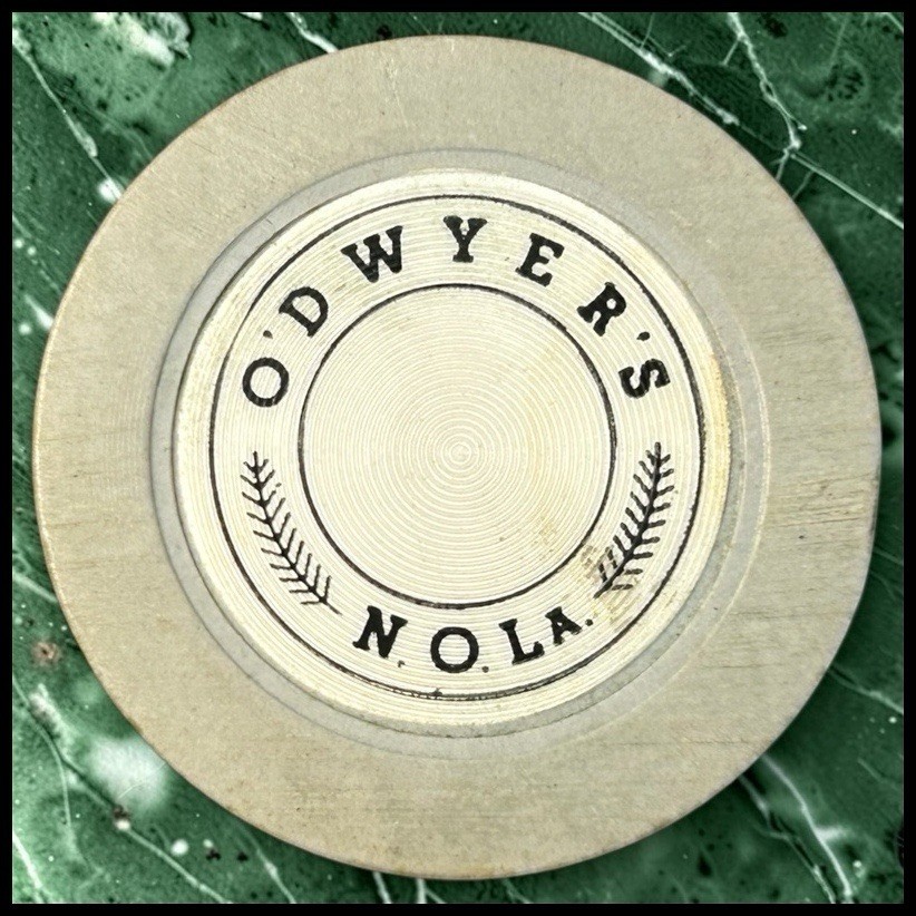 Vintage O’Dwyer’s Casino Roulette Play Chip NOLA New Orleans LA 1949-51 Gray