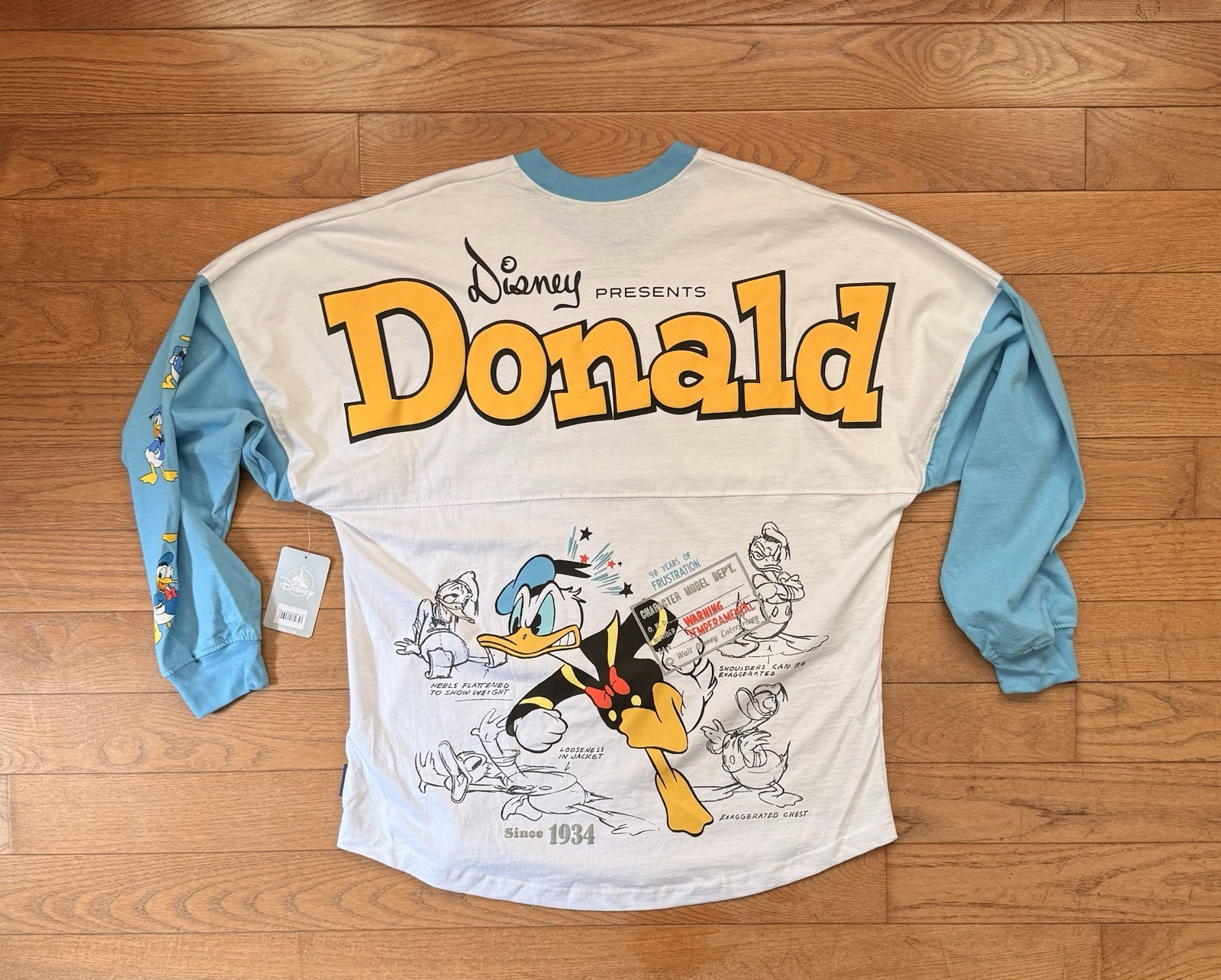 Disney Donald Duck Spirit Jersey Blue White NWT Size Medium