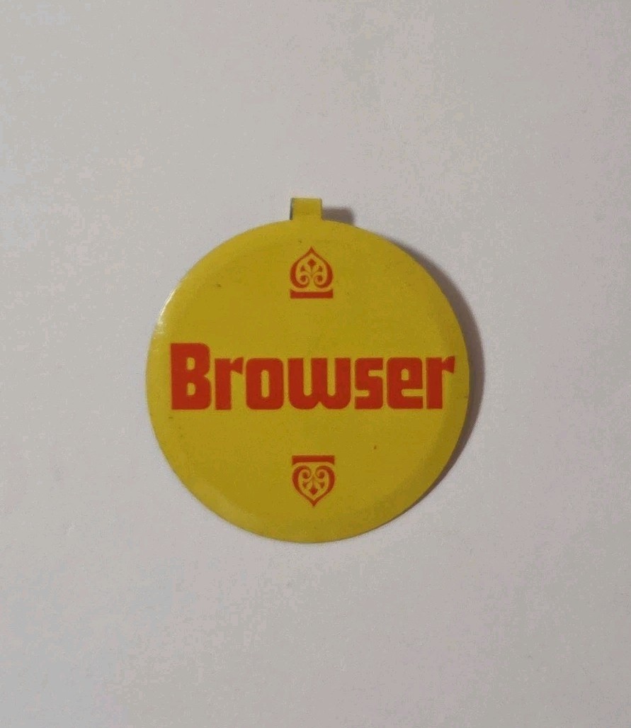 Vintage 1969 McMahan’s Browser Chewing Tobacco 2 1/8” Hanging Store Display