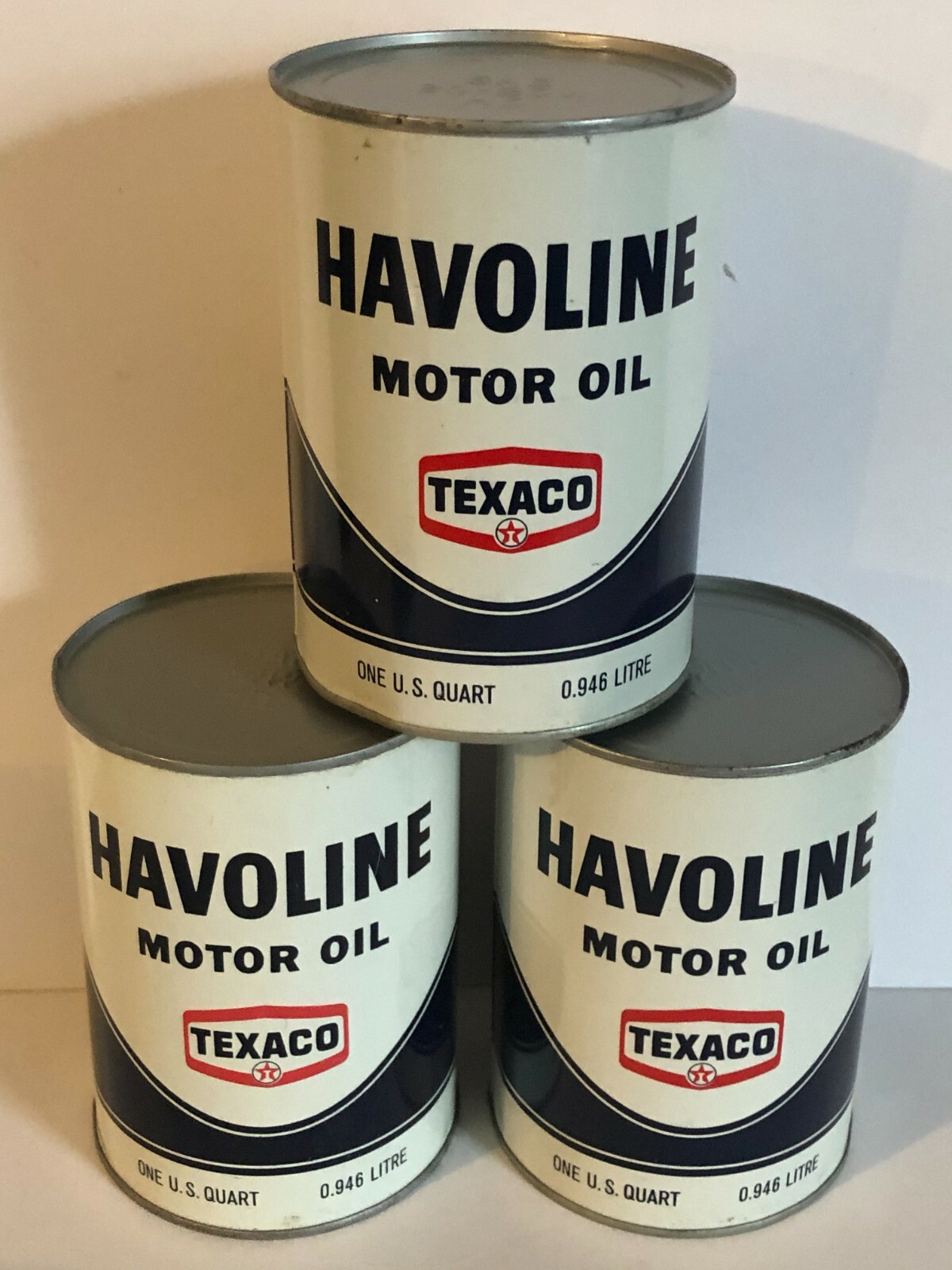 Texaco, Havoline 1970 Motor Oil Quart Metal Can Full N.O.S. (1) Quart New Old St