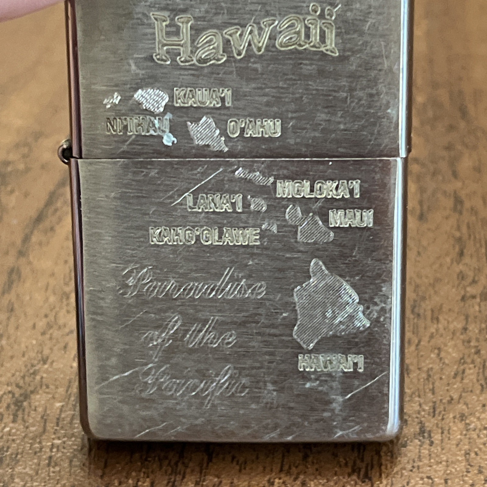 Vintage Zippo  Hawaii lighter Paradise Of The Pacific Untested