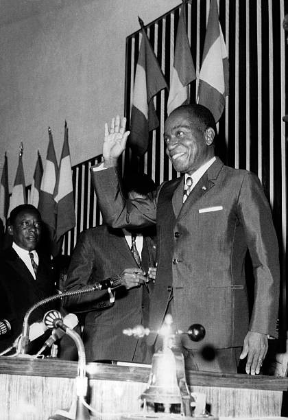 Picture taken 1960 of President of Ivory Coast Felix Houphouet Boi- Old Photo