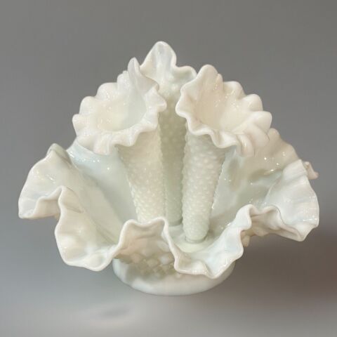 FENTON MILK GLASS HOBNAIL YOU CHOOSE Epergne Bowls Butter Vase Salt Compote Bell