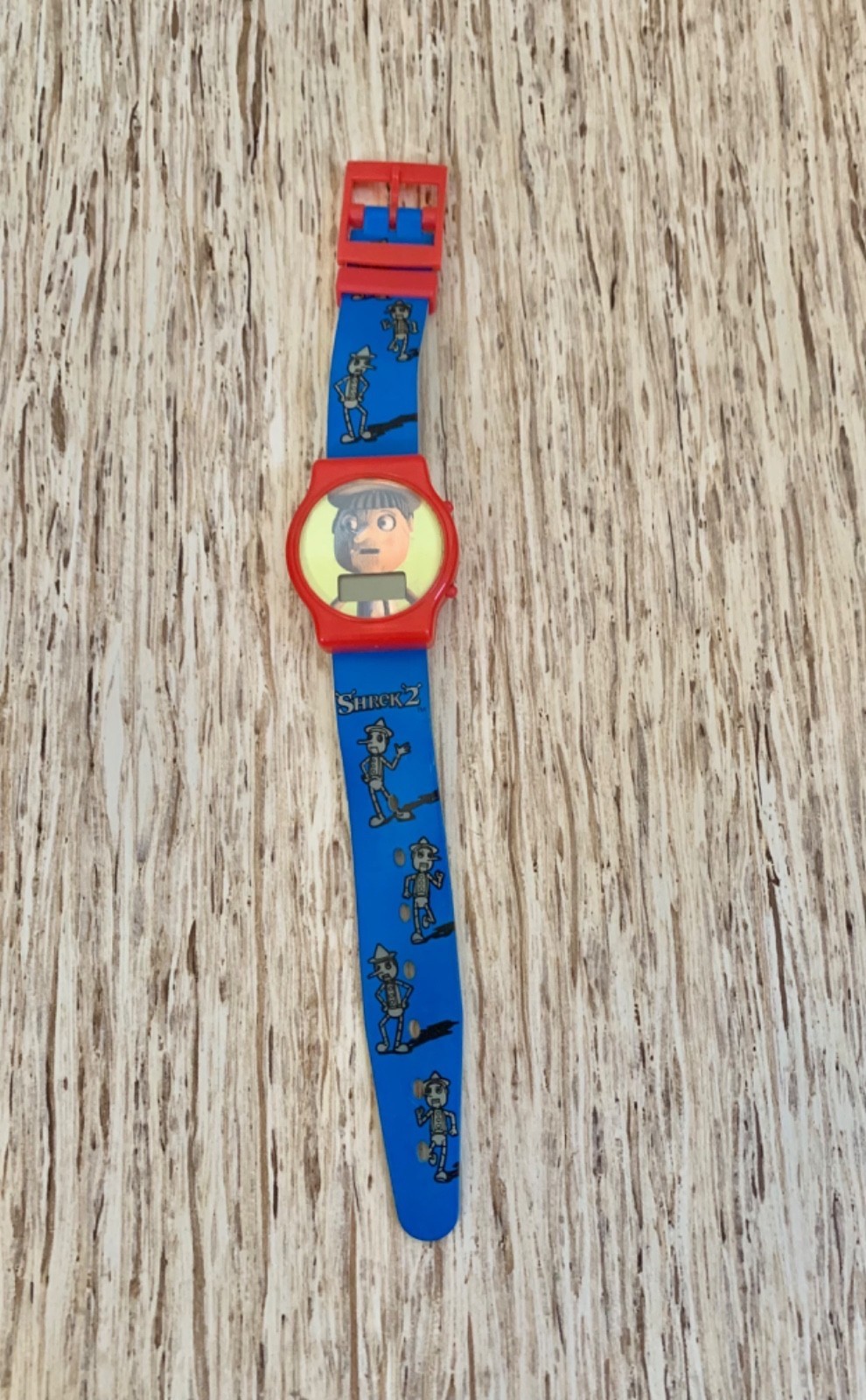 General Mills 2003 Shrek 2 Pinocchio Wrist Watch *BATTERY NEEDS TO BE REPLACED