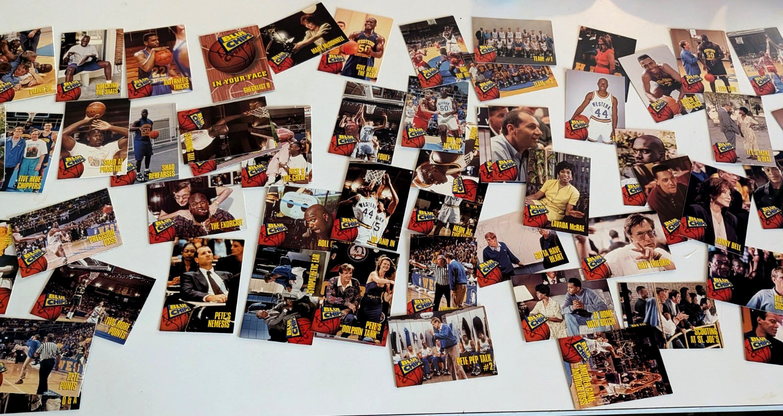 🏀90+ Blue Chips 1994 Fleer Skybox Movie Trading Card lot Shaq Jordan+ others🏀