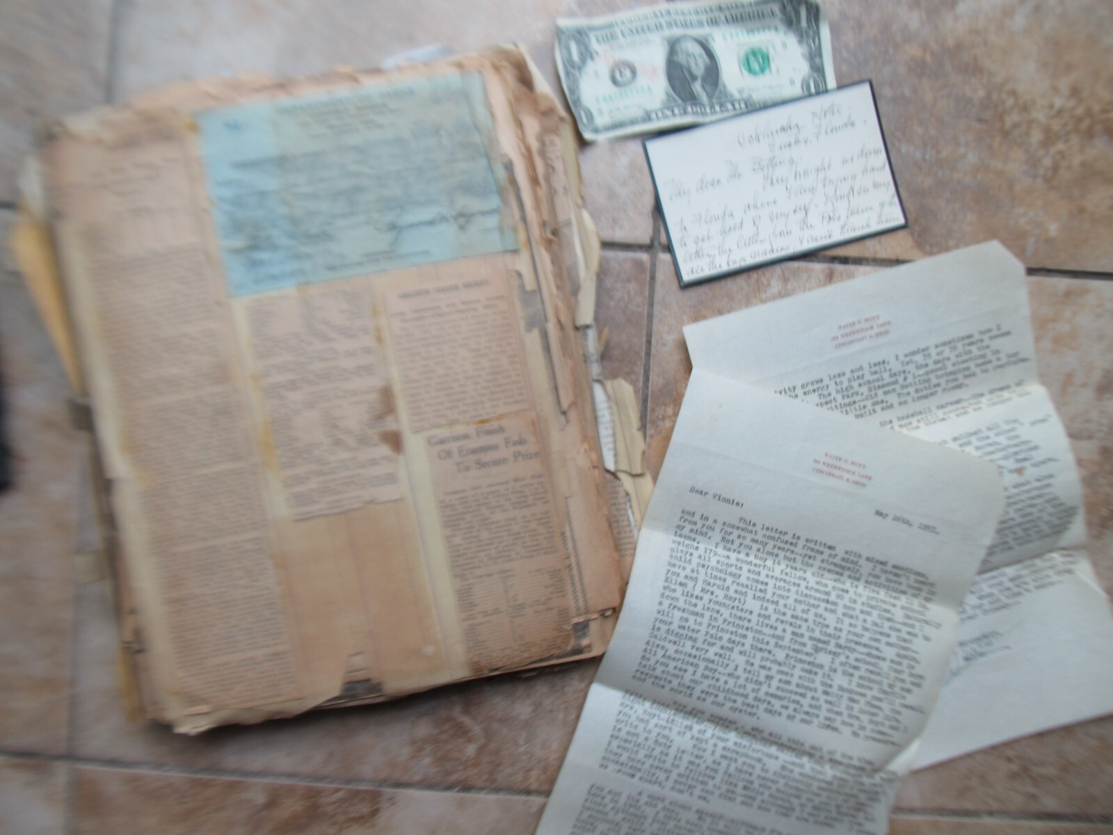 RARE LG 1917 Baseball Album Archive Group, Waite Hoyt ALS, Babe Ruth, Princeton