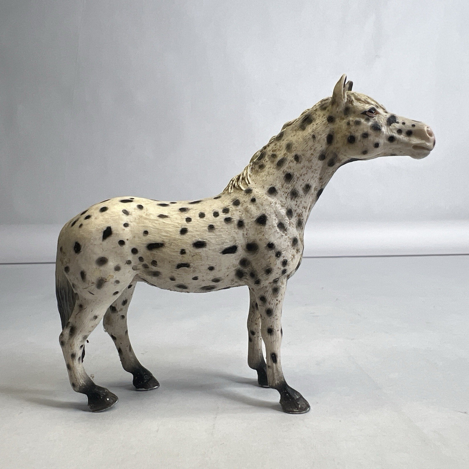 Schleich KNABSTRUPPER MARE Black White Horse Stallion Figure 13617 Retired 2006 Schleich KNABSTRUPPER MARE Black White Horse Stallion Figure 13617 Retired 2006