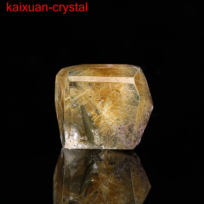 59Ct 100% Natural Rutile Flowers & Phantom Quartz Crystal Pendant Polished --211