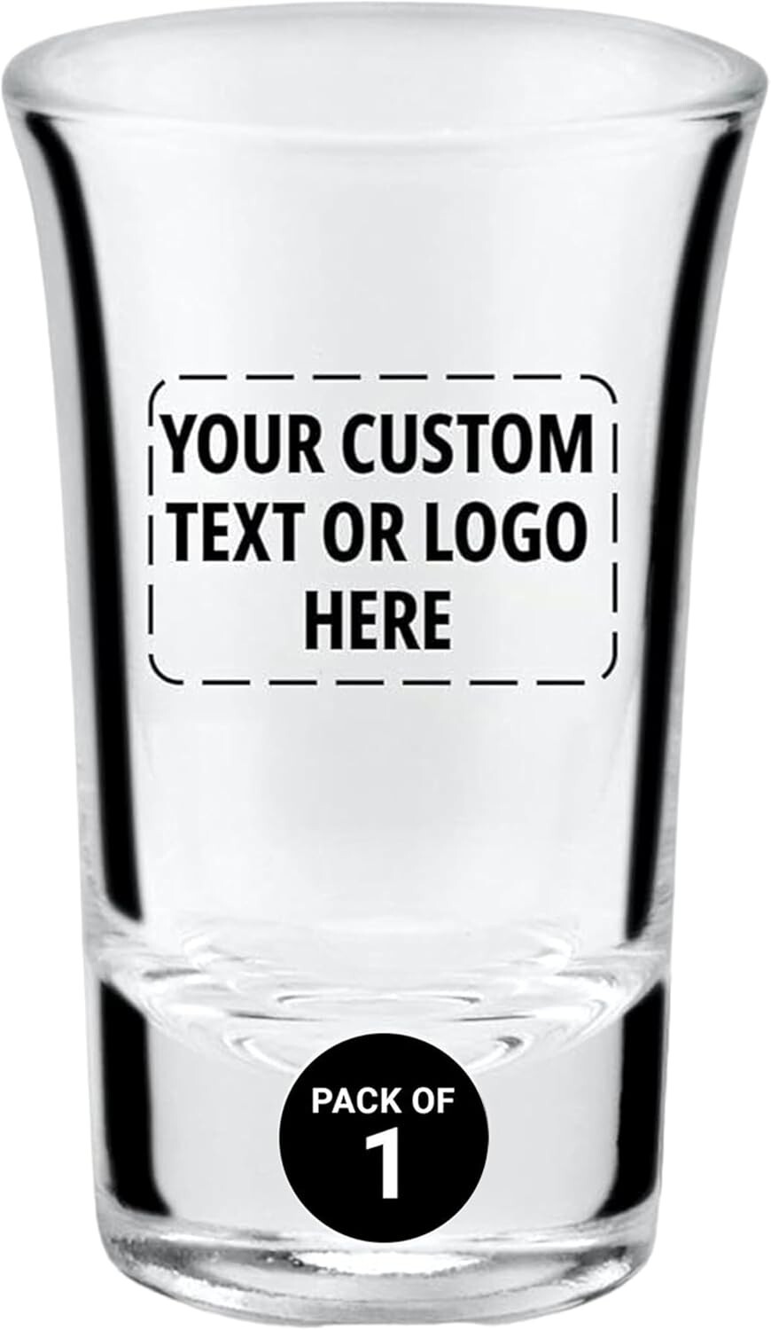 Personalized Shot Glass (1.5oz) Free Engraving Groomsman & Bridesmaid Personalized Shot Glass (1.5oz) Free Engraving Groomsman & Bridesmaid