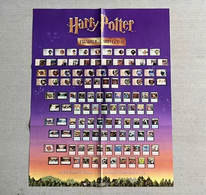 Vtg Harry potter Collectible Card Game TCG Trading Poster Promo RAR HTF 2001