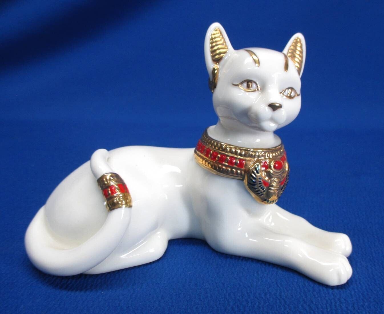 LENOX EGYPTIAN WHITE CAT GODDESS FIGURINE