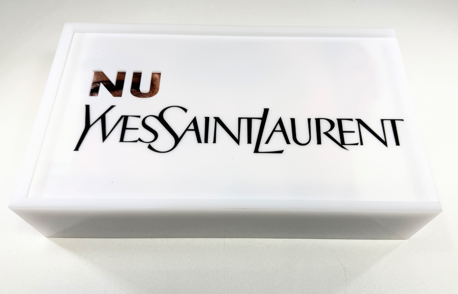 NU Yves Saint Laurent YSL Empty Retail Countertop Display Box Acryllic Box