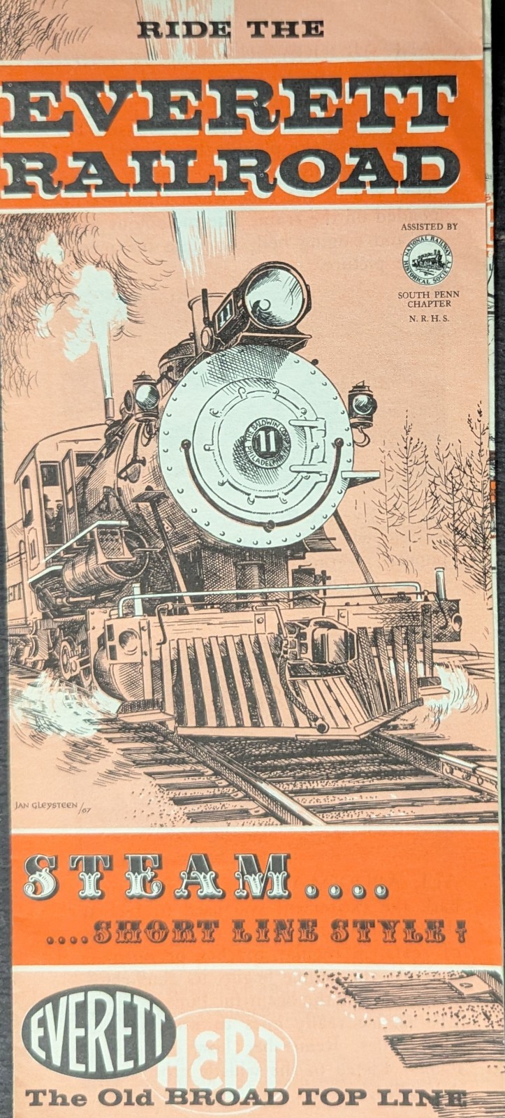 **VINTAGE 1967 EVERETT RAILROAD OLD BROAD TOP LINE SOUVENIR BROCHURE**