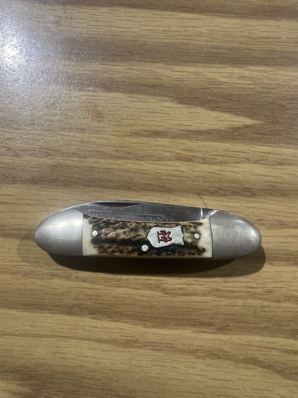 Vintage Kissing Krane Hand Crafted Mini Canoe Pocket Knife With Sheath
