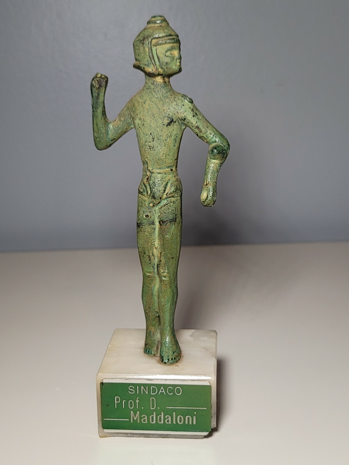 Vintage I.M.T.A. Paoletti Expo 1981 Sindaco D Maddaloni Bronze Replica Statue 