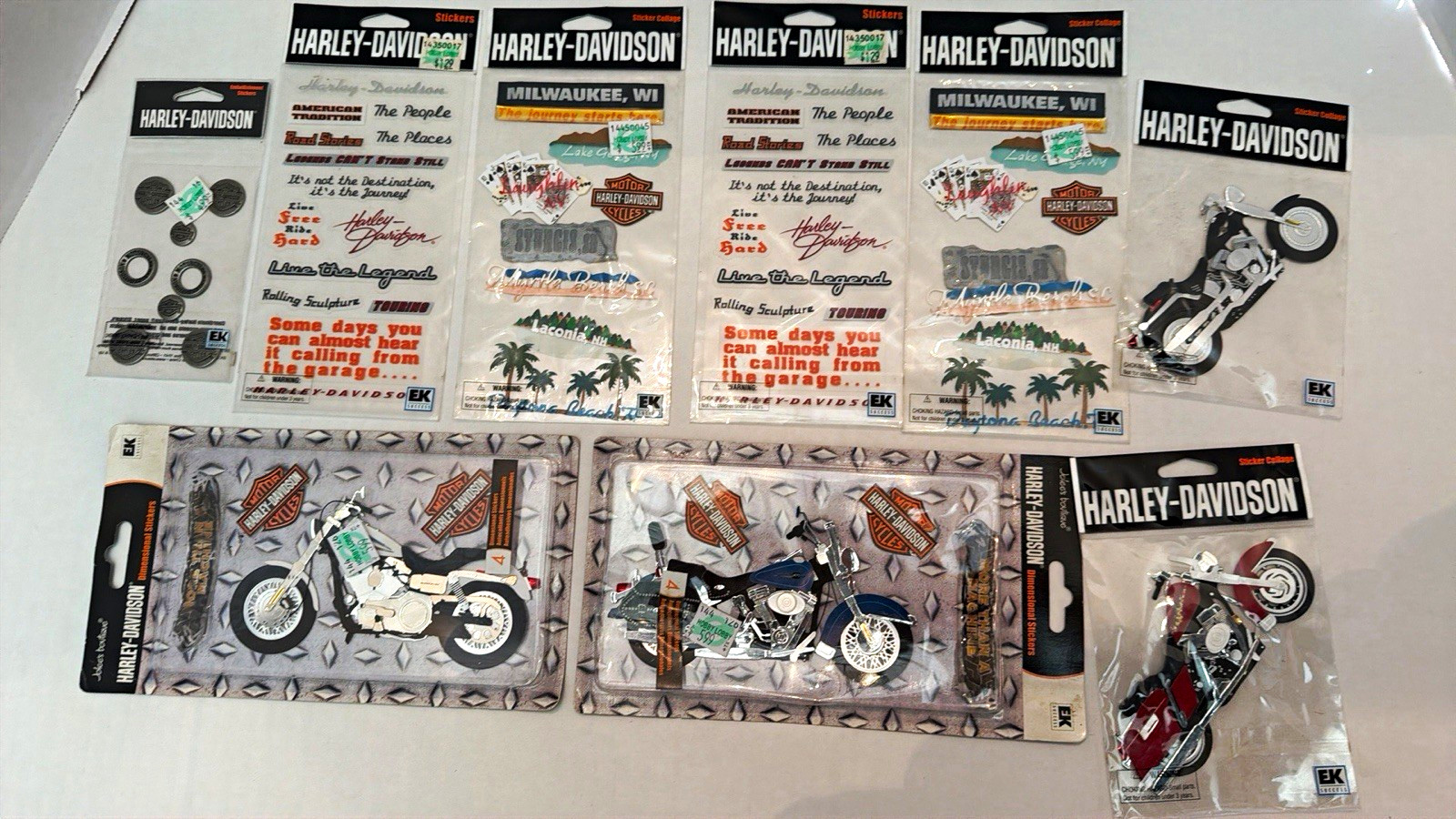 Vintage Harley-Davidson Stickers & Decals Mixed Lot - Multiple Packs/Sheets