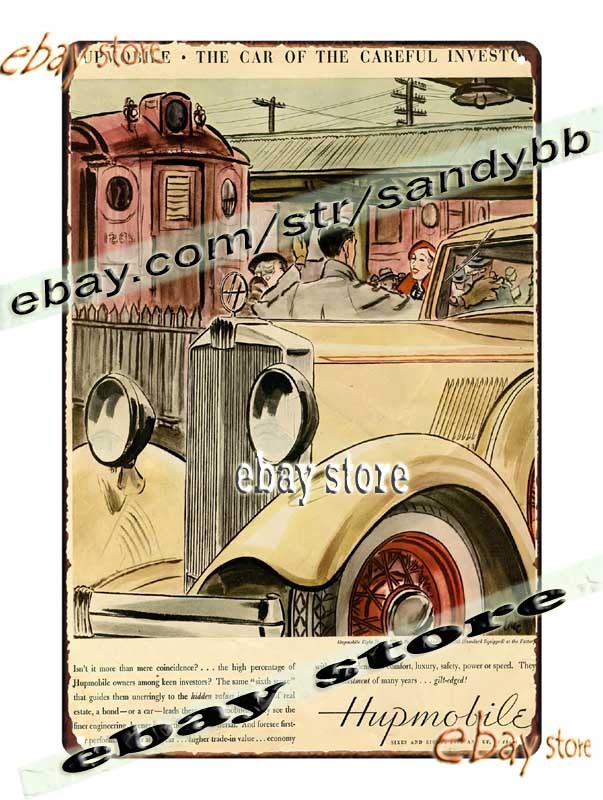 Tin Sign 1932 Hupmobile Classic Transport retro plaque decoration design