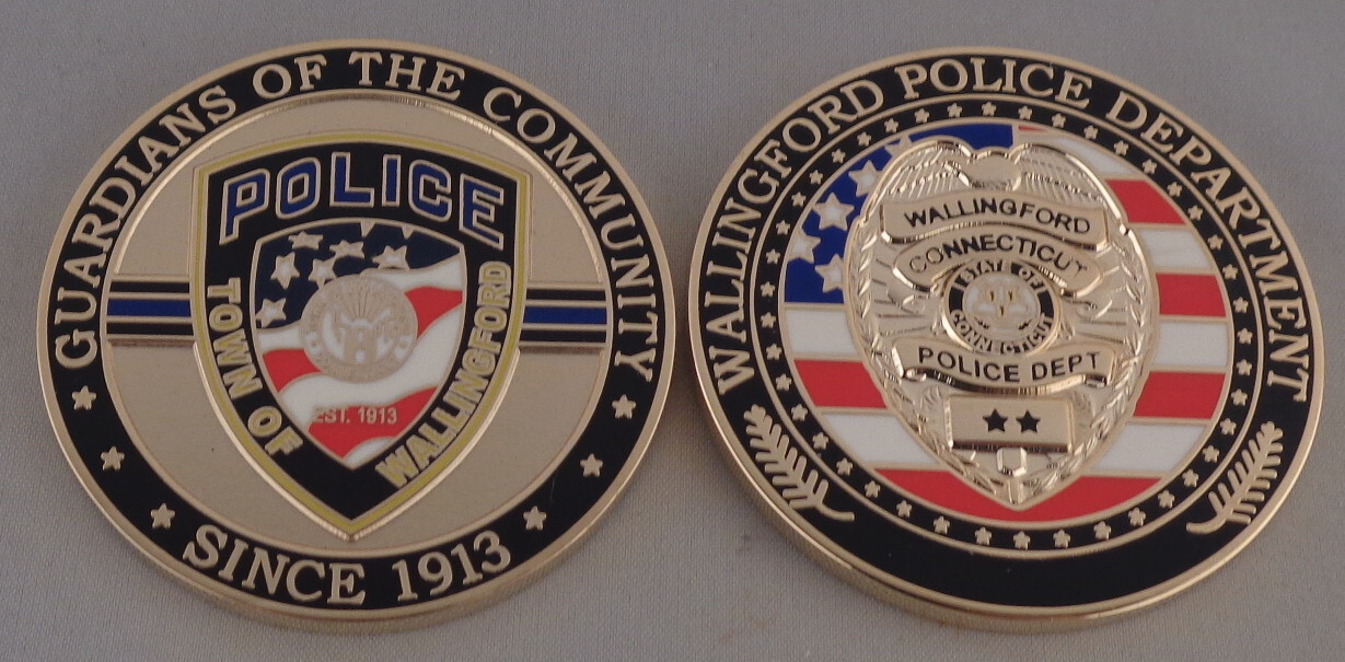 Wallingford CT Connecticut Police CHALLENGE COIN new GUARDIANS OF THE COMMUNITY