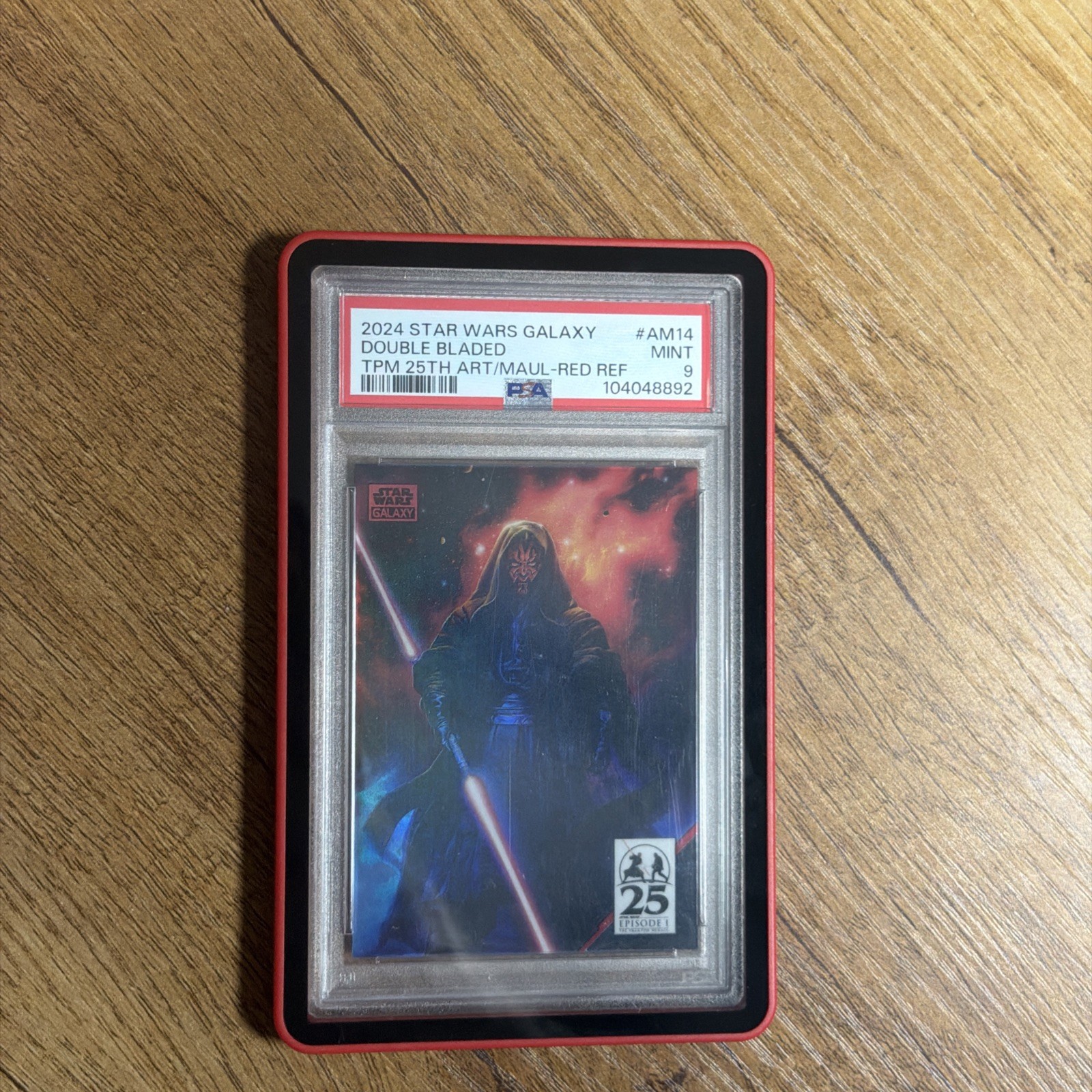 2024 Topps Chrome Star Wars Galaxy Double Bladed Red Ref. OMEGA 5/5 DARTH MAUL