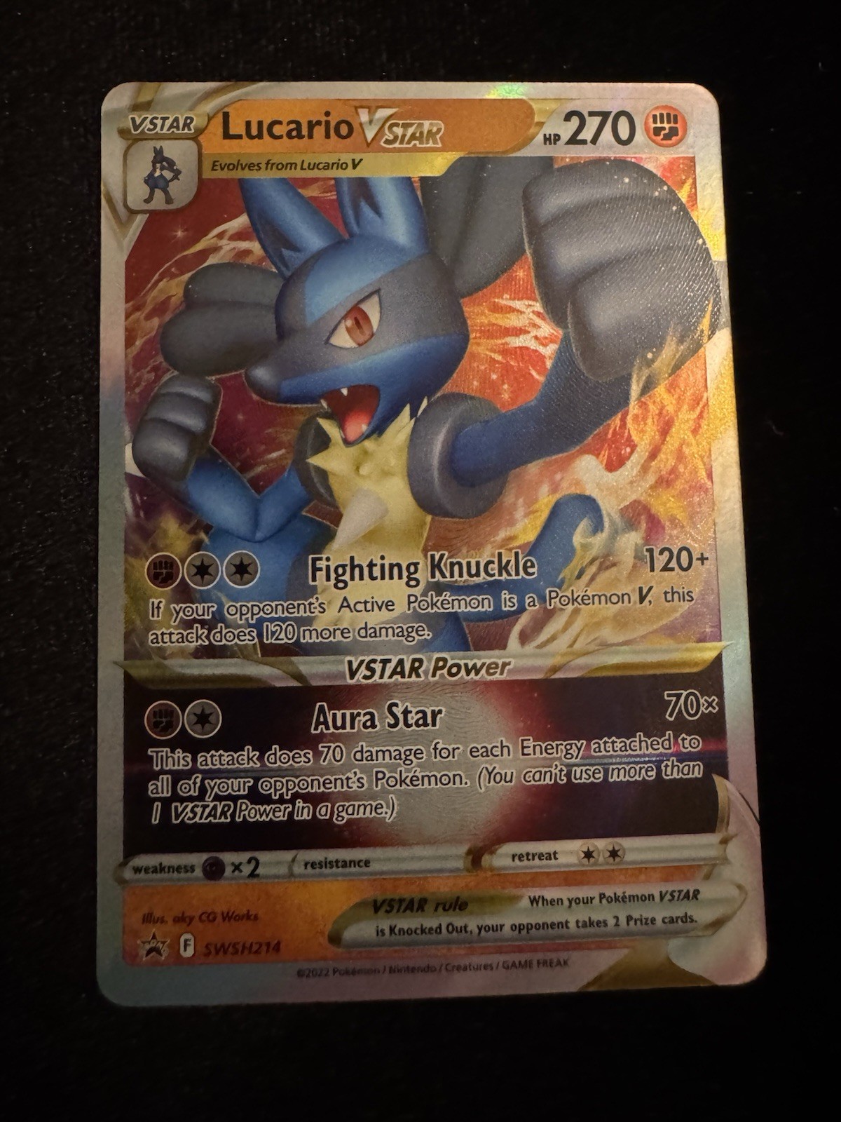 Pokemon TCG Lucario VSTAR SWSH214 Black Star Promo