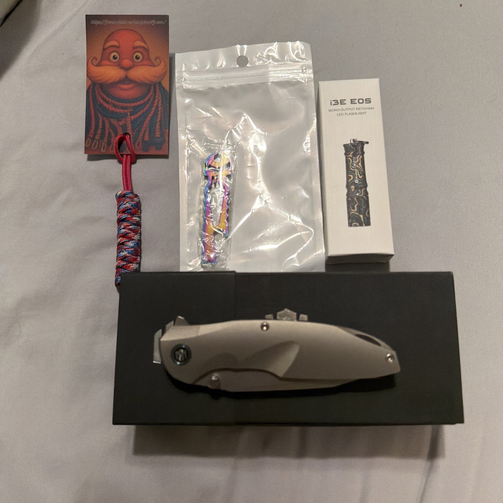 REMETTE Cool Whale Framelock Gray Titanium Folding Bohler M390 Knife RTCLT1