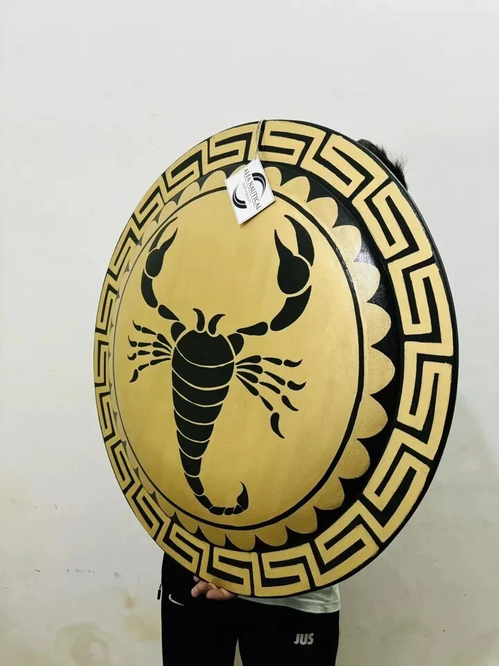 Shield Greek Armor Shield Hoplite Scorpion Handmade 30 Inch Round