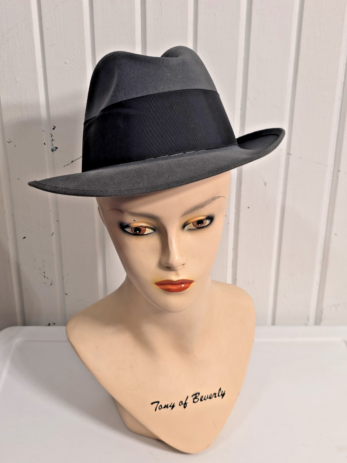 50\'s Royal Stetson John B Stetson gray fedora vintage hat 7 1/8 NOS / BOX DAMAGE 50\'s Royal Stetson John B Stetson gray fedora vintage hat 7 1/8 NOS / BOX DAMAGE