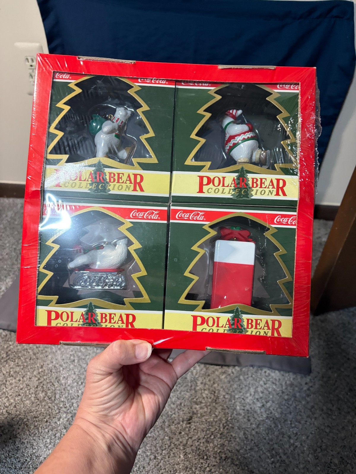 Vtg 1990’s Coca-Cola Christmas polar bear cub collection ornaments Lot of 4 NIB