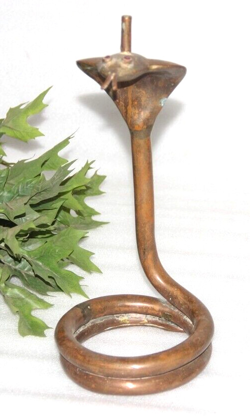 Vintage Brass Anima SNAKE Figure, Statue Hand Crafted Old Original